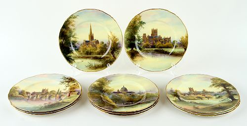 11 ROYAL WORCESTER HAND PAINTED