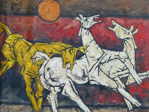 M F HUSAIN INDIA 1913 2011 HORSES 38b877