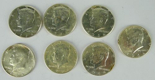 LOT OF (7) 1964 KENNEDY HALF DOLLAR