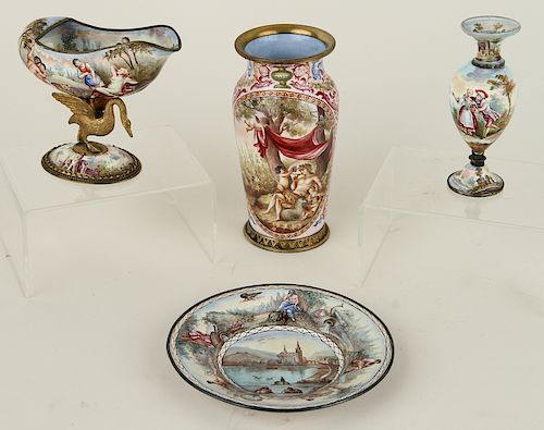 COLLECTION OF 4 VIENNESE ENAMELED 38b88d