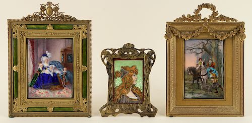 3 LATE 19TH CENT. FRENCH FRAMED