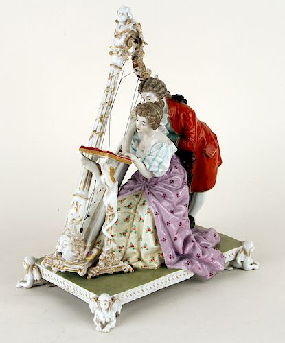 ANTIQUE CONTINENTAL PORCELAIN FIGURAL