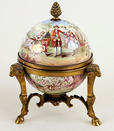 LATE 19TH C. VIENNESE BRONZE ENAMELED