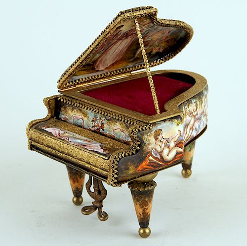 VIENNESE ENAMELED PIANO FORM MUSIC 38b8f3