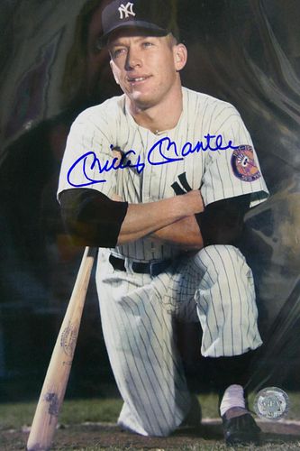 MICKEY MANTLE AUTOGRAPHED 8 X 38b8fc