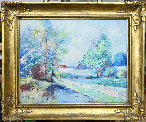 J SCHMIDT IMPRESSIONST LANDSCAPE 38b948