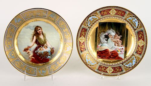 TWO ROYAL VIENNA PORCELAIN CABINET 38b94b