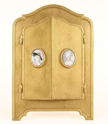 LATE 19TH C GILT BRONZE DESK FRAME 38b96a