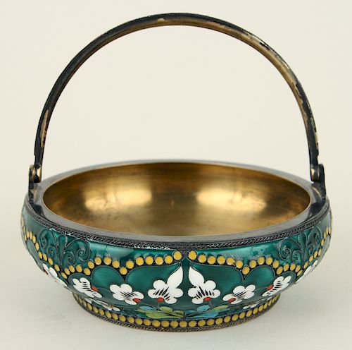 RUSSIAN SILVER AND CLOISONNE ENAMEL 38b972