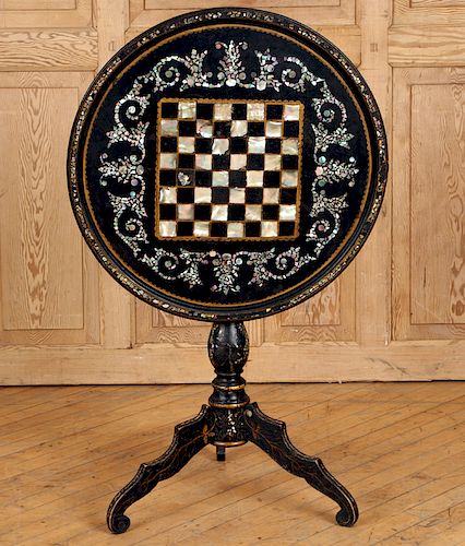 19TH C. FRENCH INLAID TILT TOP