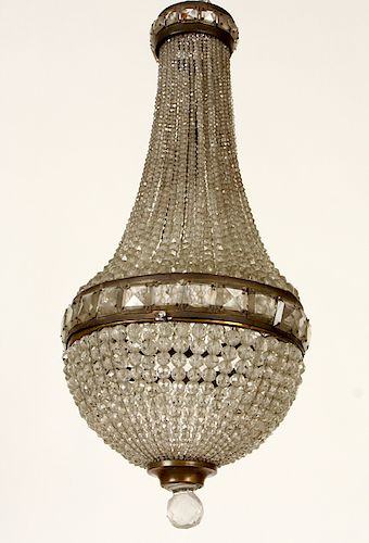 CZECHOSLOVAKIAN BASKET FORM CHANDELIER 38b9f3