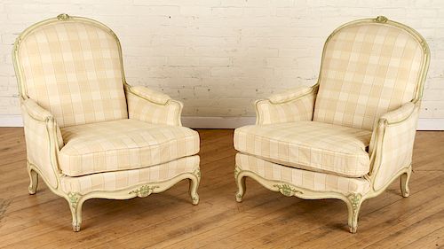 PAIR FRENCH LOUIS XV STYLE BERGERE 38ba07