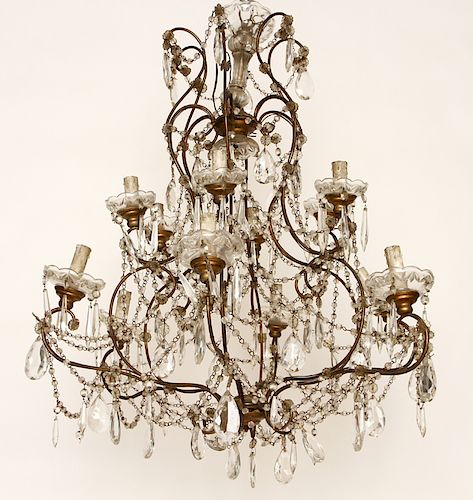 ITALIAN LOUIS XV STYLE IRON CRYSTAL 38ba00