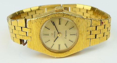 OMEGA 14KT Y BRUSHED GOLD LADYMATIC 38ba90