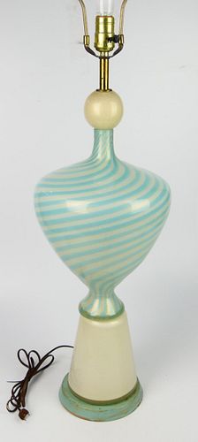 MID CENTURY LARGE MURANO BLUE  38bab8