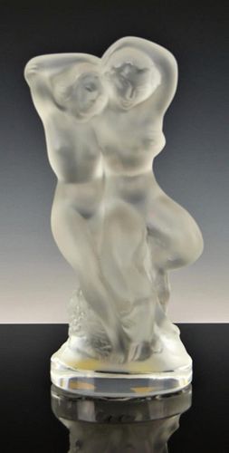 LALIQUE FRANCE LE FAUNE FROSTED FIGURELalique