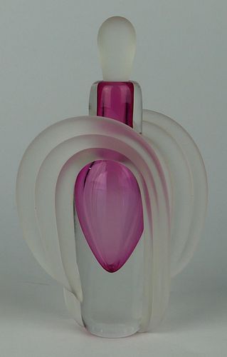 SIGNED STUDIO GLASS PERFUME BOTTLESIGNED