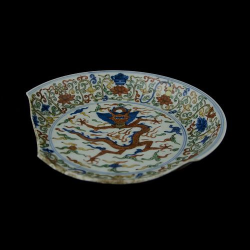 CHINESE DUCAI PORCELAIN DRAGONS 38bbba