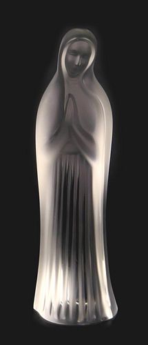 LALIQUE FROSTED CRYSTAL MADONNA