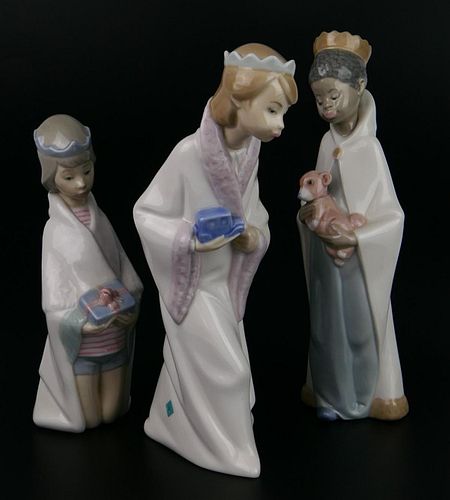 LLADRO PORCELAIN 3 KINGS TALLEST