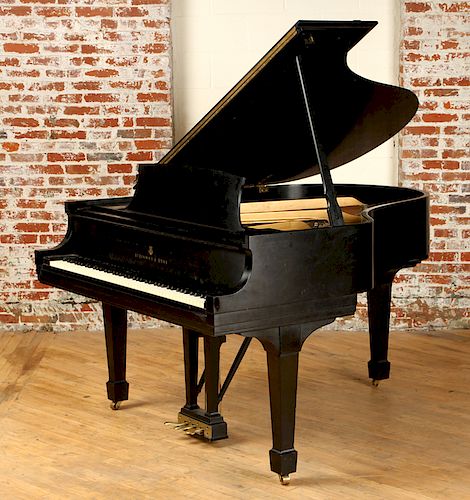 EBONIZED BABY GRAND MODEL M PIANO BY