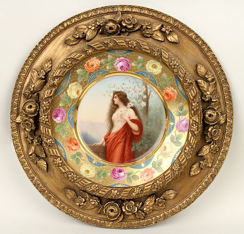 SIGNED 19TH C HAND PAINTED KPM 38bc2d