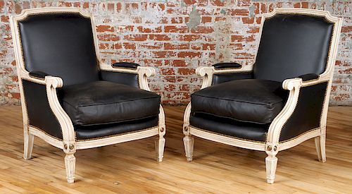 PAIR MAISON JANSEN BERGERE CHAIRS 38bc73