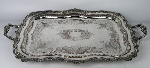 ANTIQUE LONDON SILVERPLATE LARGE