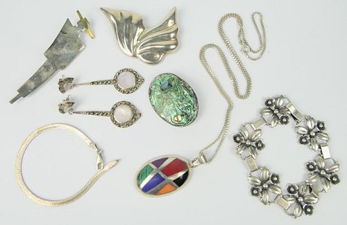 LARGE LOT MOSTLY VTG MEXICAN STERLING 38bc77