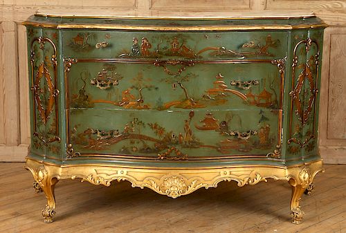 ITALIAN CHINOISERIE GILT ONYX TOP 38bca0