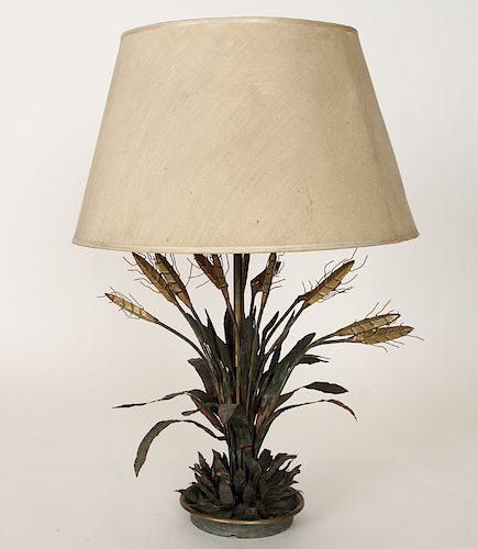 HOLLYWOOD REGENCY BRONZE COPPER WHEATSHEAF