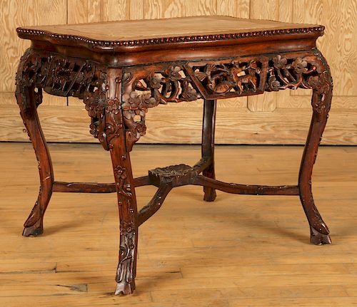 CARVED CHINESE ROSEWOOD OCCASIONAL