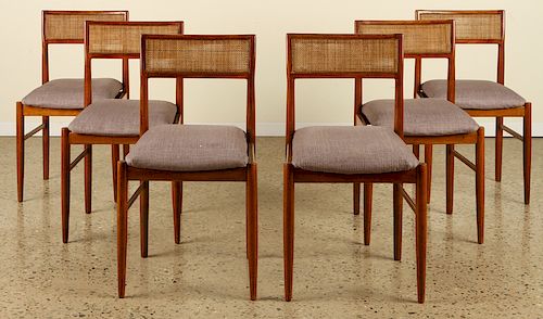 SET 6 MID CENTURY UPHOLSTERED DINING 38bd43