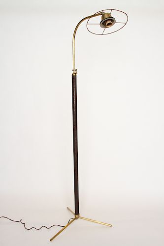 BRONZE LEATHER FLOOR LAMP JACQUES 38bd89