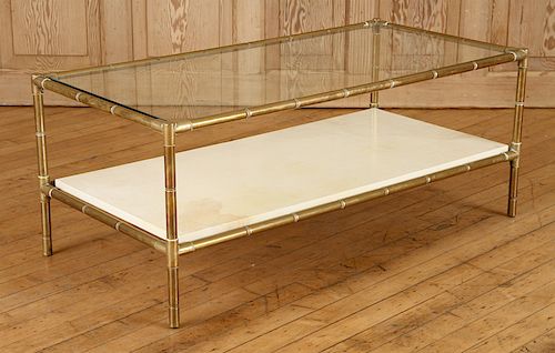 FAUX BAMBOO 2 TIER COFFEE TABLE 38bd8b