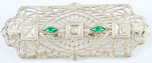 ORIGINAL DECO DIAMOND EMERALD 38bdb1