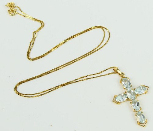 LOVELY 14KT Y GOLD NECKLACE WITH 38bdb7