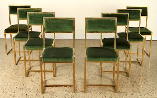 SET 8 FRENCH BRASS DINING CHAIRS 38be38