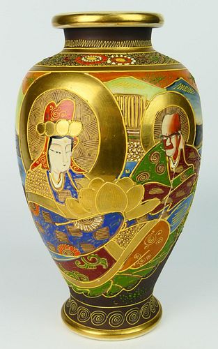 LARGE JAPANESE MORIAGE ENAMELED