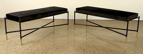 PAIR ITALIAN BRONZE BENCHES MANNER 38be6d