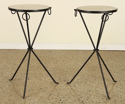 PAIR IRON DRINKS TABLES MANNER 38be7f