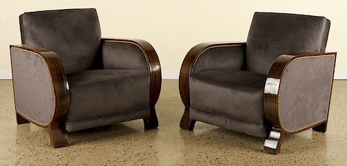 PR ART DECO MACASSAR UPHOLSTERED