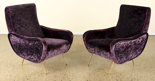 PAIR ITALIAN MARCO ZANUSO ARM CHAIRS