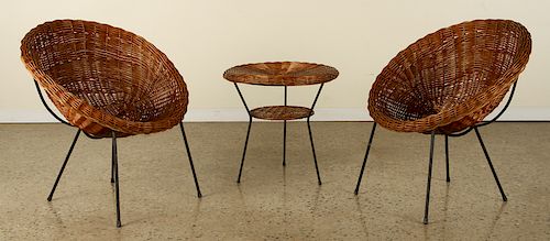 3 PC ITALIAN RATTAN SET IN MANNER 38bf22