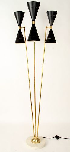 ITALIAN BRASS FLOOR LAMP MANNER