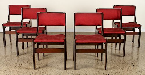 SET OF 8 ITALIAN ROSEWOOD CHAIRSA