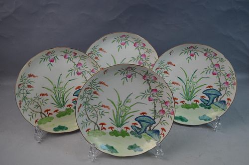 LOT OF 4 CHINESE PORCELAIN POMEGRANATES