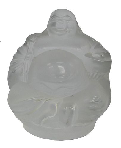 LALIQUE FRANCE CRYSTAL BUDDHA FIGURELALIQUE 38bf91