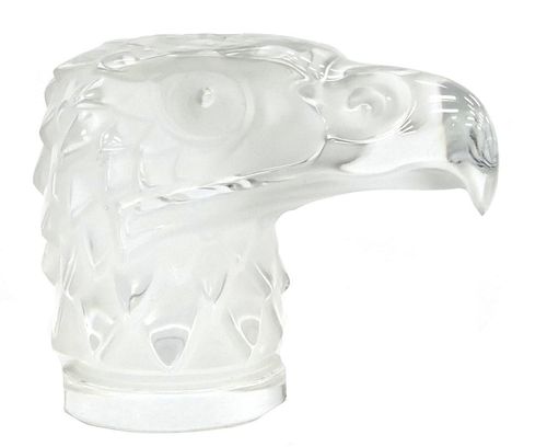 LALIQUE FRANCE CRYSTAL EAGLE HEAD FIGURELALIQUE