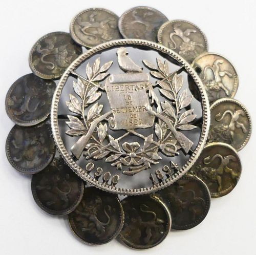 ANTIQUE GUATEMALIAN COIN SILVER